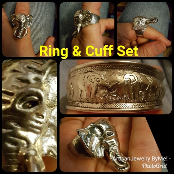 Sale Artisan Elephant HandmadeBracelet&Ring Sets - Picture 7 of 14
